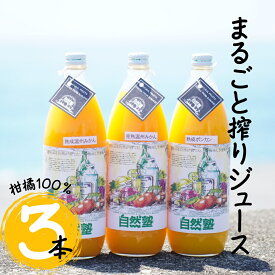 【ふるさと納税】 14.自然塾 柑橘100%まるごと絞りジュース 3本入り みかんジュース オレンジ ポンカン 不知火 温州 ドリンク 飲料 飲み物 朝食 無添加 季節 旬