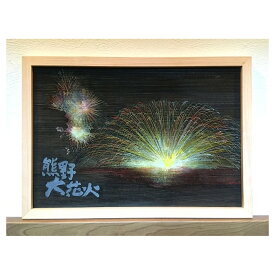 【ふるさと納税】 熊野市大花火木彫板画(B)