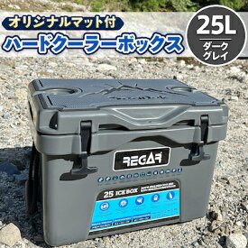 【ふるさと納税】オリジナルマット(SeaDek)付ハードクーラーボックス　(サイズ:25L)　カラー:ダークグレイ【1353376】