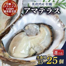 【ふるさと納税】 期間限定 選べる容量 牡蠣 15個 ～ 25個 カキ 生牡蠣 オイスター 今が旬 生食 殻付き ナイフ付き 産地直送 海鮮 海産物 魚貝類 新鮮 冷蔵便 シングルシード 伊勢 志摩市 三重県 英虞湾産 シングルシードオイスター 「アマテラス」