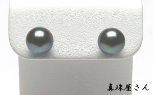 【ふるさと納税】 真珠屋さん 冠婚葬祭 7.0〜7.5ミリ 高品質 プラチナ ピアス Pt900 志摩産アコヤ真珠 ブラックパール 黒真珠 / 真珠 アクセサリー プラチナ パール ジュエリー 伊勢志摩 志摩 ア
