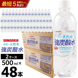 【ふるさと納税】炭酸水 サンガリア 伊賀の天然水 強炭酸水2ケース（500ml×48本） | 炭酸水 炭酸 強炭酸水 強炭酸 ストレート 割り材 ハイボール ソーダ 天然水 送料無料 楽天ふるさと 納税 返礼品 お取り寄せグルメ 三重県 伊賀市 三重 伊賀