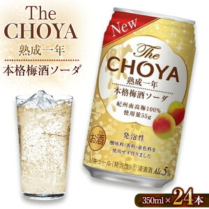 【ふるさと納税】チョーヤ TheCHOYA熟成一年本格梅酒ソーダ缶 350ml×24本