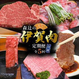 【ふるさと納税】 伊賀牛（冷凍）伊賀肉 森辻の【定期便】《伊賀牛A5各種 5回お届け》/肉の横綱「伊賀牛」を計5回お届けします！ 牛肉 肉 黒毛和牛 伊賀牛 和牛 国産 A5 おすすめ 冷凍 送料無料 伊賀市 ふるさと納税 有限会社 森辻【mrtj-tkb0002】