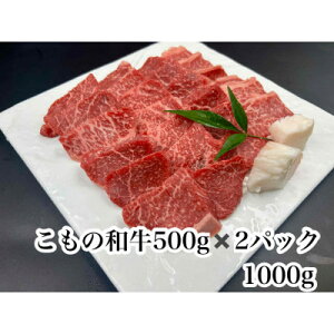 【ふるさと納税】こもの和牛 牝牛紅美焼き肉用1000g【配送不可地域:離島】【1676399】