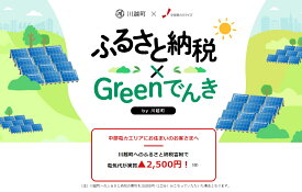 【ふるさと納税】川越町産CO2フリーでんき