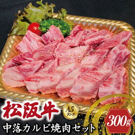 【ふるさと納税】特選A5 松阪牛 職人カットの中落カルビ 焼肉セット 自家製タレ付き （300g）【焼肉和牛料理　金竹】お取り寄せ 送料無料 肉 牛 牛肉 和牛 ブランド牛 高級 国産 冷凍 人気 KT6