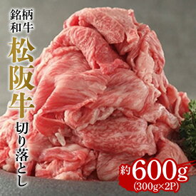 【ふるさと納税】冷凍 ！色んな部位「松阪牛切り落とし」約600g（300g×2） ／ 和牛 松阪牛 カレー 牛煮込み 牛肉 お肉 肉 牛 ブランド牛 ご自宅用 家庭用 ギフト 贈答用 産地直送 松阪 牛 赤身 脂身 三重県 大台町 (431)