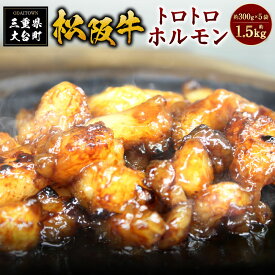 【ふるさと納税】SS01　松阪牛トロトロホルモン　300g×5P／（冷凍）瀬古食品　JGAP認定　松阪肉　名産　お取り寄せグルメ　三重県　大台町