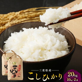 【ふるさと納税】こしひかり　精米　20kg／積木商店　お米　白米　米　こめ　ご飯　おいしいお米　三重県　大台町