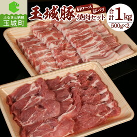【ふるさと納税】玉城豚 肩ロース バラ 肉 豚肉 焼肉 BBQ セット ブランド 1kg 500g 2個 贈り物 プレゼント 敬老の日 勤労感謝の日 三重県 玉城町 玉城アクトファーム