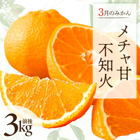 【ふるさと納税】【2026年発送 先行予約品】高評価★5.00 3月の御浜柑橘 メチャ甘不知火 3kg前後【御浜町でとれためちゃ甘シラヌイをお届け！】