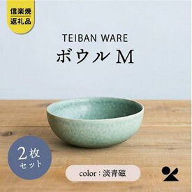 【ふるさと納税】信楽焼・明山の　ボウルM　淡青磁　2個セット　s18-wa10 | 食器 日用品 人気 おすすめ 送料無料