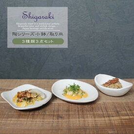 【ふるさと納税】信楽焼 陶器製 陶シリーズ 食器（小鉢/取り皿）3点セット（ホワイト）