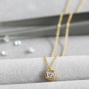 yӂ邳Ɣ[ŁzTXeiuȃWG[ {OE_Ch K18 lbNX 0.2ct ӂ񗯂߁@LAB-K18-004