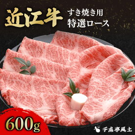 【ふるさと納税】 近江牛 特選ロース すき焼き 600g 千成亭 ロース すきやき すき焼き肉 すき焼き用 肉 牛肉 国産 冷凍 近江牛 黒毛和牛 送料無料 ブランド牛 日本三大和牛 近江牛 国産牛 クリスマス お歳暮 おすすめ 人気 彦根 滋賀