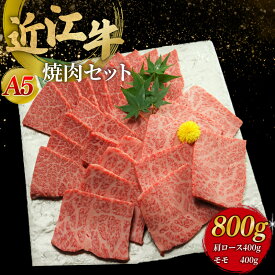 【ふるさと納税】 近江牛 A5ランク 焼肉セット 800g 肩ロース400g モモ400g 焼肉用 焼肉 モモ肉 肉 牛肉 肩ロース 黒毛和牛 和牛 滋賀 焼き肉 A4 A5 国産牛 霜降り肉 松阪牛 神戸牛 に並ぶ 送料無料 滋賀 彦根 ひこね