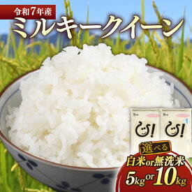 【ふるさと納税】 新米 令和7年 ミルキークイーン 選べる容量 5kg 10kg 選べる精米方法 白米 無洗米 近江米 米 コメ こめ お米 精米 ご飯 ごはん 飯 彦根産 滋賀 彦根
