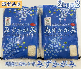 【ふるさと納税】滋賀県産 環境こだわり米 みずかがみ 2kg×2