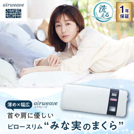 【ふるさと納税】ピロースリム 滋賀県長浜市/エアウィーヴ みな実のまくら ふるさと納税 まくら 田中みな実 枕 エアウィーヴ ストレートネック 低め 低い まくら マクラ 薄い 洗える枕 寝具 通気性 エアーウイーブ airweave [AQBV107]