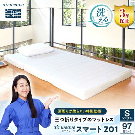 【ふるさと納税】エアウィーヴ スマートZ01 特別仕様 寝具 エアウィーブ マットレス ベッドマット ベッドマットレス 敷き布団 折りたたみ シングル コンパクト 洗える 高反発 ギフト プレゼント 人気 おすすめ 睡眠 食べ物以外 滋賀県長浜市/株式会社エアウィーヴ[AQBV178]