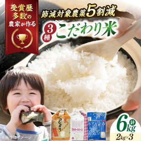 【ふるさと納税】【令和7年産新米】お米6kg 3種セット（コシヒカリ2kg・ミルキークイーン2kg・みずかがみ2kg）滋賀県長浜市/株式会社TPF [AQCQ010] コシヒカリ ミルキークイーン みずかがみ 米 お米 白米 詰合せ こしひかり ※着日指定不可
