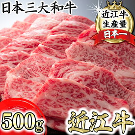 【ふるさと納税】 厳選 近江牛 カルビ 焼肉用 500g バラ肉 数量限定 牛肉 国産 近江牛 日本産地直売食品 冷凍