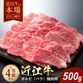【 ふるさと納税 】 特選 近江牛 焼肉用 カルビ 500g 冷凍 A4 A5 バラ肉 バラ 牛バラ肉 焼き肉 焼肉 焼き肉用 焼肉用牛肉 焼肉用肉 和牛カルビ 牛カルビ 肉 和牛 牛 牛肉 霜降り 赤身 希少部位 お取り寄せ 近江牛ギフト ギフト プレゼント 御中元 お中元