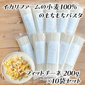 【ふるさと納税】近江八幡市産小麦100％のもちもちパスタ（フィットチーネ）200g×10袋セット