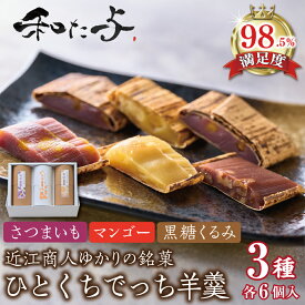 【ふるさと納税】ひとくち 丁稚羊羹 果楽 3缶入り マンゴー / 黒糖くるみ / さつまいも 伝統和菓子 職人 手作り ようかん 国産 和菓子 近江商人 ギフト 和た与