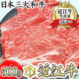 【ふるさと納税】【4等級以上】【総本家　肉のあさの】近江牛肩ロースすき焼き用 500g(250g×2)【牛肉】【牛】【A4】【A5】【国産】 すき焼き肉