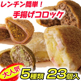 【ふるさと納税】【年内発送】【カネ吉山本】カネコロBOX（L-1）（5種、計23個） 食べ比べ コロッケ55g×4個×3パック メンチかつ70g×2個 ハムカレー50g×3個 ベーコンチーズ50g×3個 キャベツメンチかつ50g×3個 コロッケ レンチン 贈り物 ギフト 送料無料