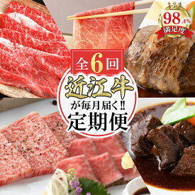 【ふるさと納税】【定期便6回】カネ吉山本 肉の日ごちそう定期便J 近江牛包みハンバーグ / 近江牛和風ローストビーフスライス / 近江牛【彩】赤身・焼肉6種盛り合わせ / 近江牛ビーフシチュー / 近江牛 定番・牛しゃぶしゃぶセット / 近江牛 すきやき用