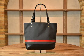 【ふるさと納税】【PRキャンペーン対象】帆布と革のトートバッグ　近江牛レザー　地産帆布使用　アイアングレー【カバン かばん バッグ 鞄 ハンドメイド】