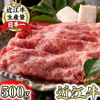 【畜産農家支援】【数量限定】近江牛 ウデ すき焼き しゃぶしゃぶ用 500g A4/A5 すき焼き肉 牛肉 霜降り 赤身 国産 ブランド牛 日本三大和牛 肉の池元 キャンプ アウトドア 贈り物 ギフト にも 冷凍 送料無料【リピート多数】