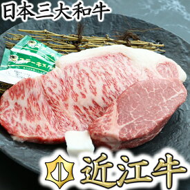 【ふるさと納税】近江牛ヒレステーキ【120g×1枚】　＆　サーロインステーキ【150g×1枚】【牛肉】【牛】【食べ比べ】【国産】