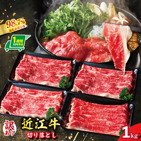 【 ふるさと納税 】【一週間以内発送】 近江牛 切り落とし 1kg (250g×4個) 訳あり 切落とし 切落し 切り落とし牛肉 切り落とし肉 肩バラ 肩バラ肉 バラ肉 牛バラ 牛バラ肉 ブリスケ 牛バラスライス 牛肉 牛 肉 小分け 冷凍 霜降り 近江フードJAPAN 肉の將助屋