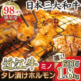 【ふるさと納税】味付けホルモン　秘伝のタレ漬け　近江牛ミノ　600g〜1,800g　選べる 小分けパック 便利 国産 牛肉 ブランド牛 日本三大和牛 近江牛 冷凍 送料無料