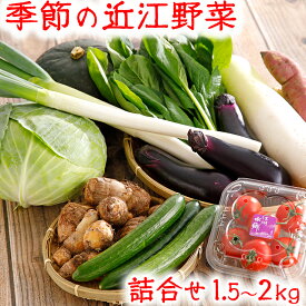 【ふるさと納税】近江野菜 詰め合せ セット 1.5kg〜2kg 季節の野菜 旬の野菜 旬野菜 新鮮 大容量 滋賀県産 国産 グルメ 詰め合わせ 冷蔵 ファーマーズマーケット きてか〜な