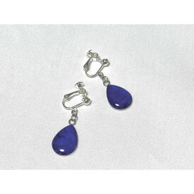 【ふるさと納税】近江瑠璃細工「青の花しずく」イヤリング
