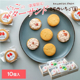 【ふるさと納税】【数量限定】いちごのバターサンド　10個入り