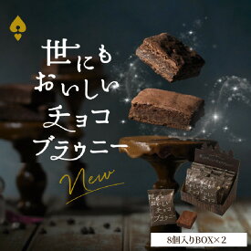 【ふるさと納税】ブラウニー 世にもおいしい チョコブラウニー 新食感 8個 × 2箱 個包装 お菓子 焼き菓子 お洒落 スイーツ デザート 濃厚 本格 チョコレート チョコ ケーキ オリジナルチョコレート チョコチップ お取り寄せ オールハーツカンパニー 滋賀県 守山市 送料無料