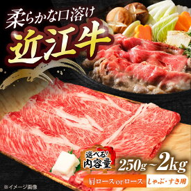 【ふるさと納税】【選べる容量】近江牛ロース・肩ロース（すきしゃぶ）250g~2kg / 近江牛 牛肉 すき焼き しゃぶしゃぶ 肉 赤身 霜降り 鍋 ロース 黒毛和牛 和牛 牛 国産牛 リブロース サーロイン すきやき肉 高級肉 冷凍 小分け 滋賀県 / 栗東市 / 有限会社 岡山[BIBE089]