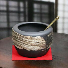 【ふるさと納税】信楽焼 窯肌はけ目ミニ火鉢セット 手焙 手あぶり（火箸、毛氈セット） (168575-40037427)