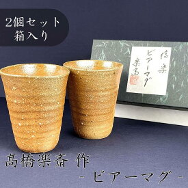 【ふるさと納税】【高橋楽斎 作】信楽焼ビアーマグぺア（2個）　mu-016 (184622-40037618)