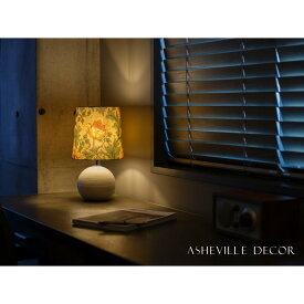 【ふるさと納税】【mimi lamp】ミミランプ（白） - ウィリアムモリス アネモネ（日本製）テーブルスタンド・照明 | 甲賀市 雑貨 テーブルライト デザイン照明 おしゃれ 人気 おすすめ デスクライト 日本製 手仕事 お取り寄せ 通販 送料無料 ふるさと納税