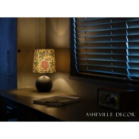 【ふるさと納税】【mimi lamp】ミミランプ（黒） - ウィリアムモリス ヴァイン（日本製）テーブルスタンド・照明 | 甲賀市 雑貨 テーブルライト デザイン照明 おしゃれ 人気 おすすめ デスクライト 日本製 手仕事 お取り寄せ 通販 送料無料 ふるさと納税