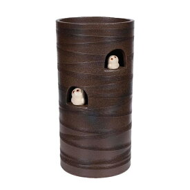 【ふるさと納税】【信楽焼】 ニコニコふくろう 傘立 (528-02) | 甲賀市 ふくろう 陶器 傘立て 玄関飾り 縁起物 手作り 人気 おすすめ 焼き物 和雑貨 インテリア 動物モチーフ お取り寄せ 通販 送料無料 ふるさと納税