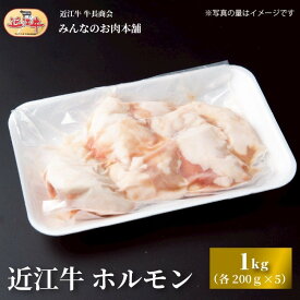 【ふるさと納税】近江牛 ホルモン(200g×5個)　1kg｜滋賀県野洲市 お取り寄せ グルメ ご当地 肉 お肉 にく 牛 牛肉 ビーフ 近江牛 和牛 ホルモン｜