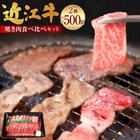 【ふるさと納税】近江牛焼肉食べ比べセット 計500g（三角バラ250g・モモ250g） 近江牛 ブランド牛 牛肉 お肉 三角バラ モモ肉 もも肉 希少部位 焼肉 焼き肉 冷凍 滋賀県産 国産 滋賀県 湖南市 送料無料